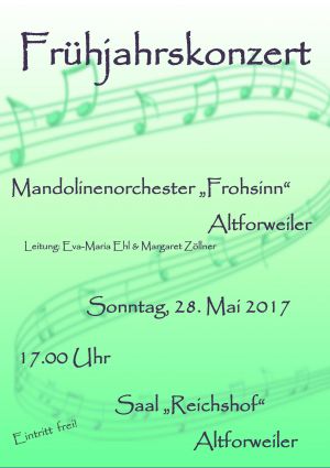 Frühlingskonzert des Mandolinenorchesters Frohsinn Altforweiler