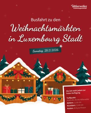 Busfahrt zu den Weihnachtsmärkten in Luxembourg Stadt