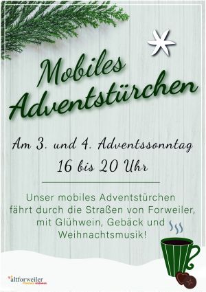 Mobiles Forweiler Adventstürchen zum 3. Advent