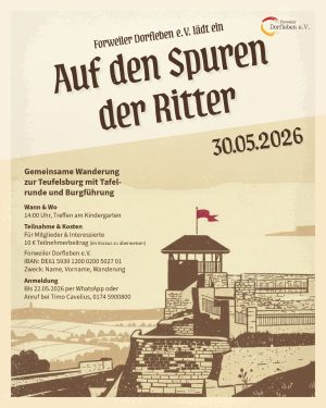 Auf den Spuren der Ritter - Wanderung des Dorfleben e. V.